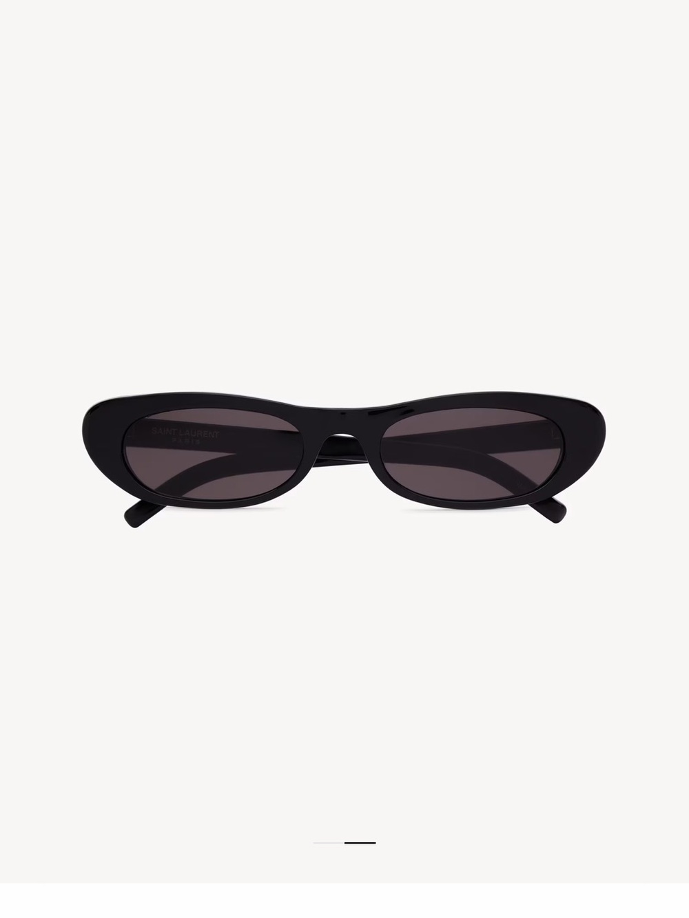 Saint Laurent Black Slim Oval Sunglasses